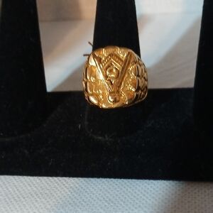 Gold Tone Statement Ring